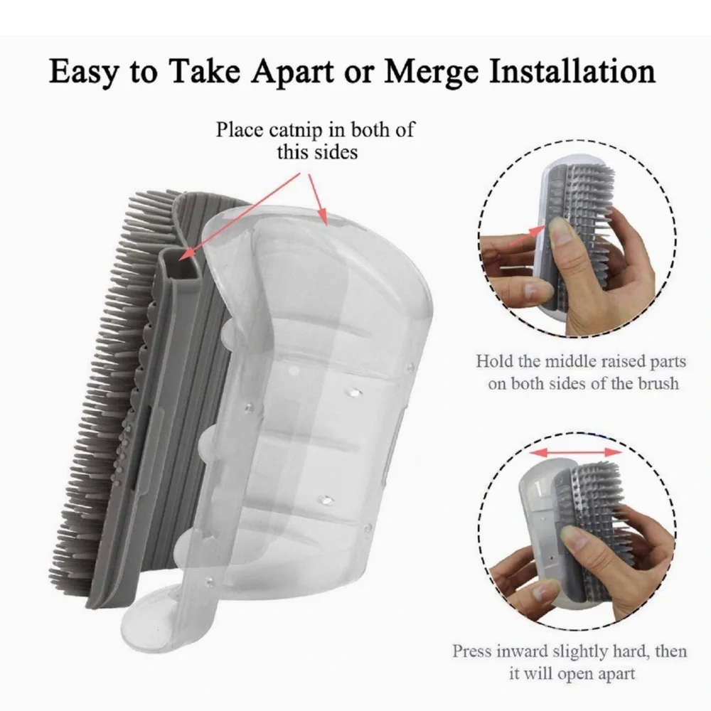 New 2 Pack Corner Brush for Cats, Self Groomer Grooming Wall Massage -5 left